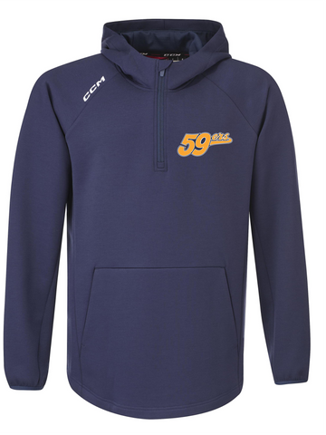 CCM FQZ2TB Premium Tech Fleece 1/4 Zip Hoodie - 59ers