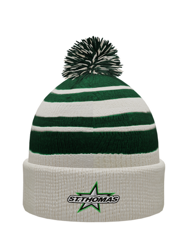 KNIT FOLD OVER POM BEANIE - STARS