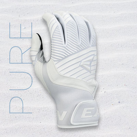 EASTON YOUTH WALK-OFF ETHOS BATTING GLOVES - WHITE/WHITE - MEDIUM