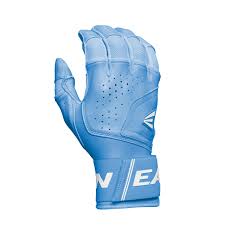 EASTON ADULT MAV PRO LOCKED IN BASEBALL BATTING GLOVES - WHITE/CAROLINA BLUE - X-LARGE